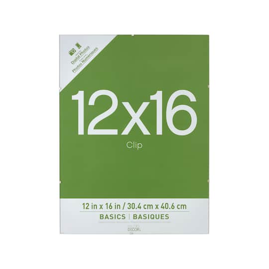 12 Pack: Clear 12&#x22; x 16&#x22; Clip Frame, Basics By Studio D&#xE9;cor&#xAE;